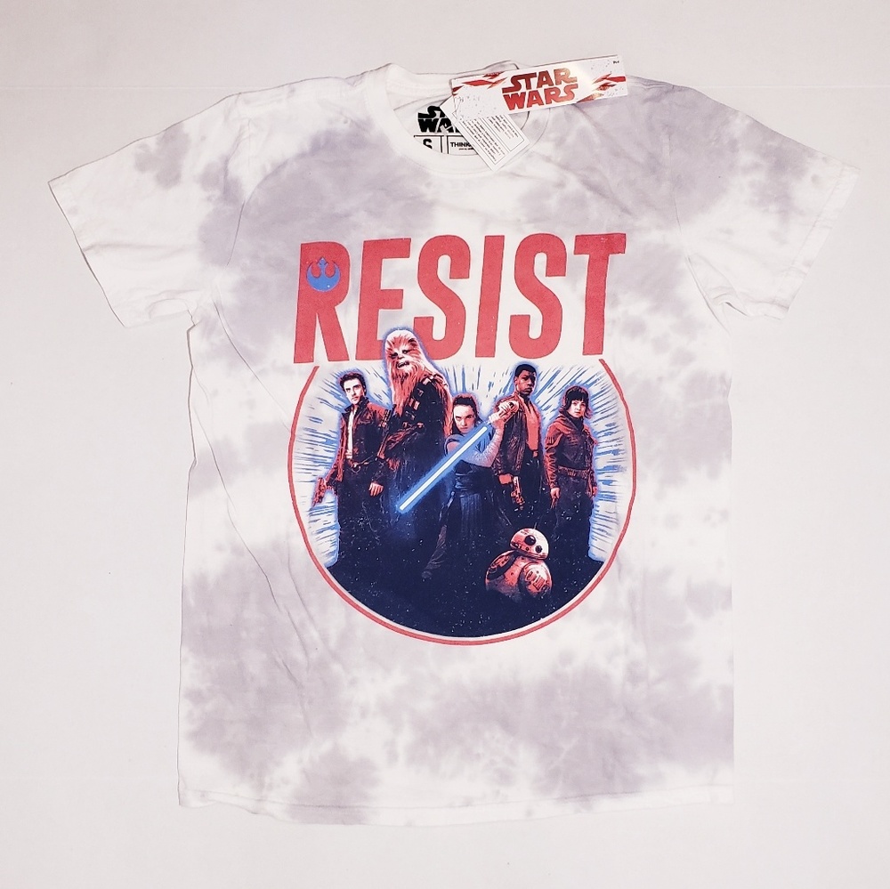 Star Wars Last Jedi tie dye graphic tee mens small